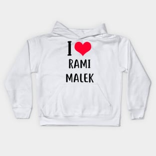 i love rami malek Kids Hoodie